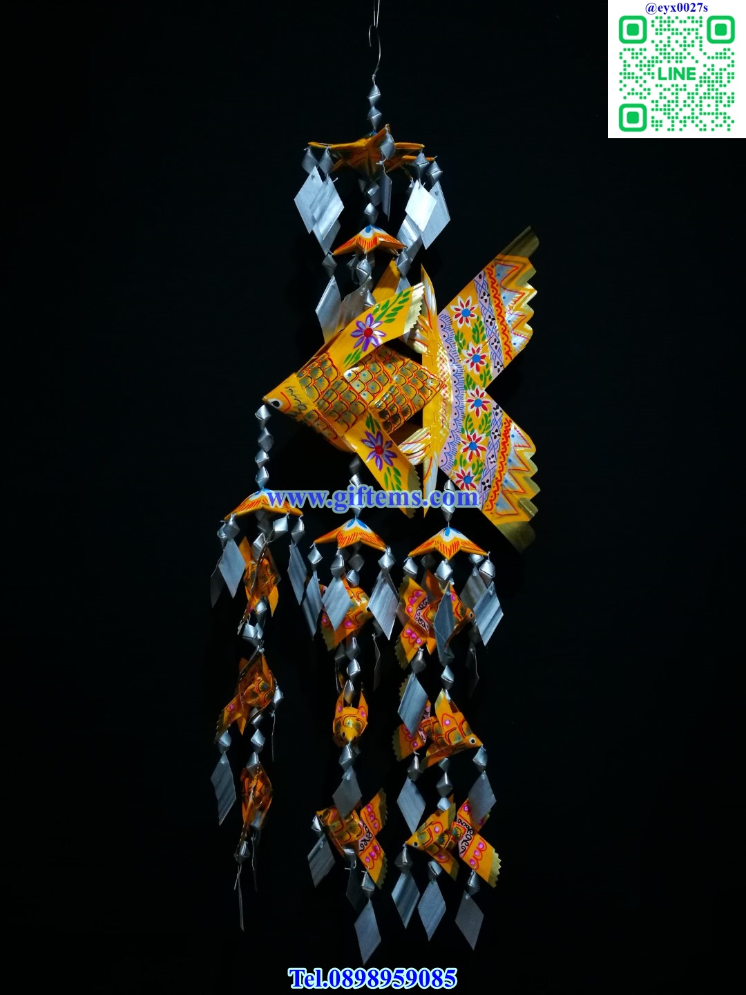 โมบายลูก 9 ตัว สีเหลือง