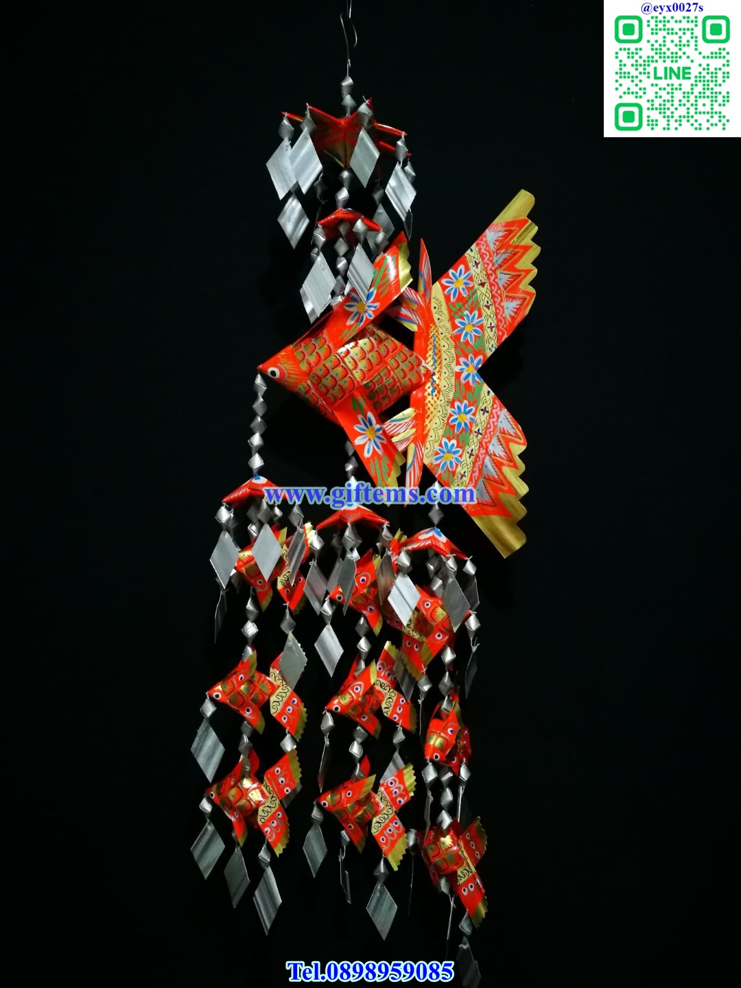 โมบายลูก 9 ตัว สีส้ม